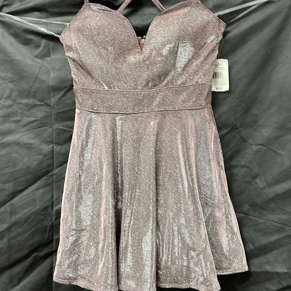 Champange Mini Sparkly Dress - Picture 3 of 6